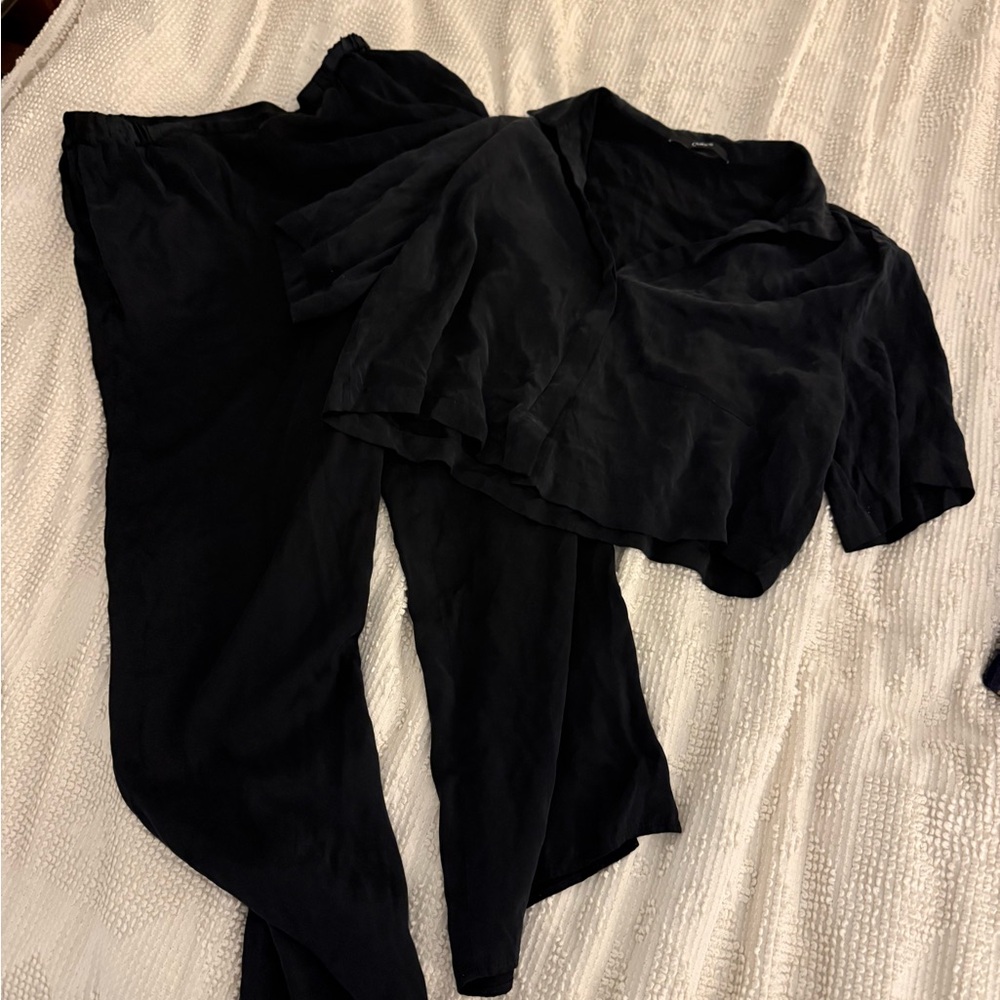 Quince Silk Black Pajama Set Medium